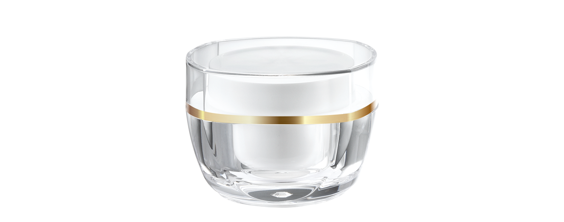 Acrylic square Cream Jar 60ml - KDA-60 Violet Blossom packaging